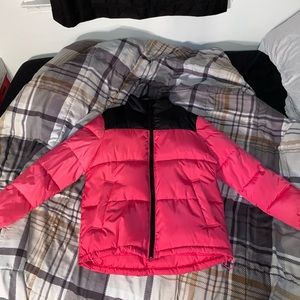 Pink unisex puffer coat